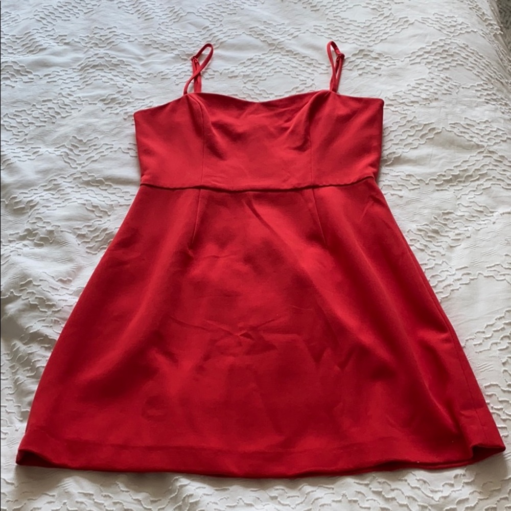 French Connection 6 red spaghetti strap dress